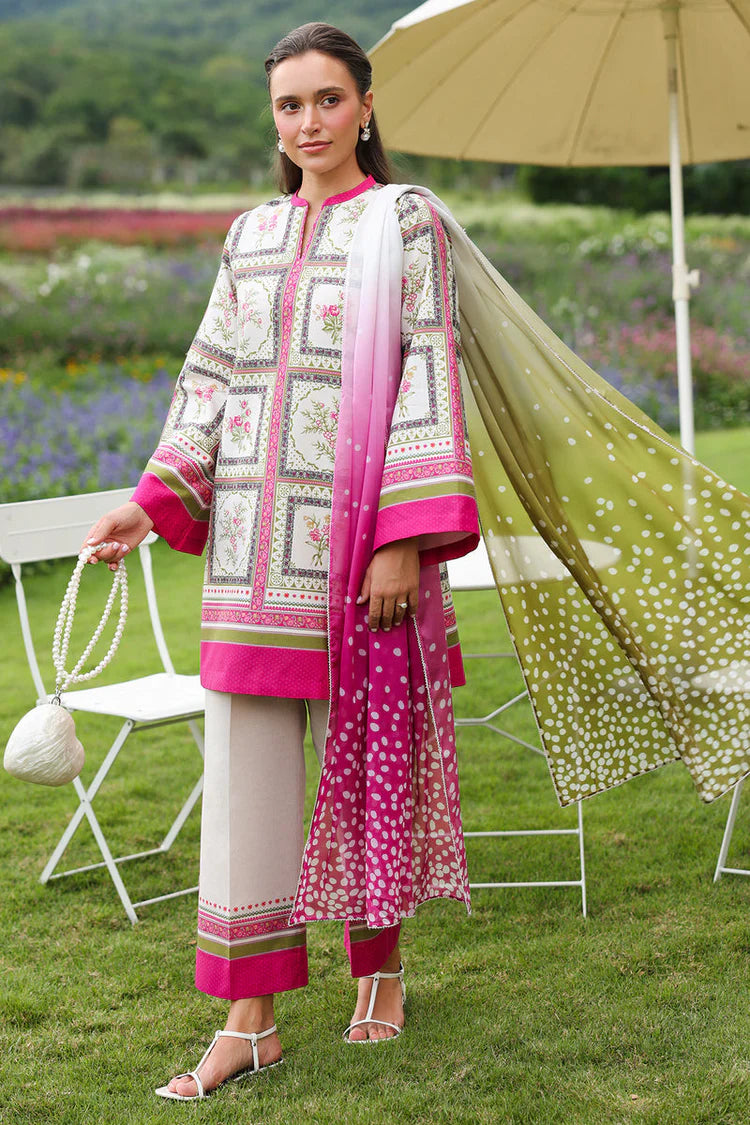 BrandsInn-3PC KHADDAR PRINTED SHIRT WITH KHADDAR PRINTED DUPATTA AND PRINTED TROUSER-BI-2625