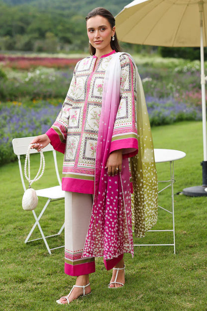BrandsInn-3PC KHADDAR PRINTED SHIRT WITH KHADDAR PRINTED DUPATTA AND PRINTED TROUSER-BI-2625