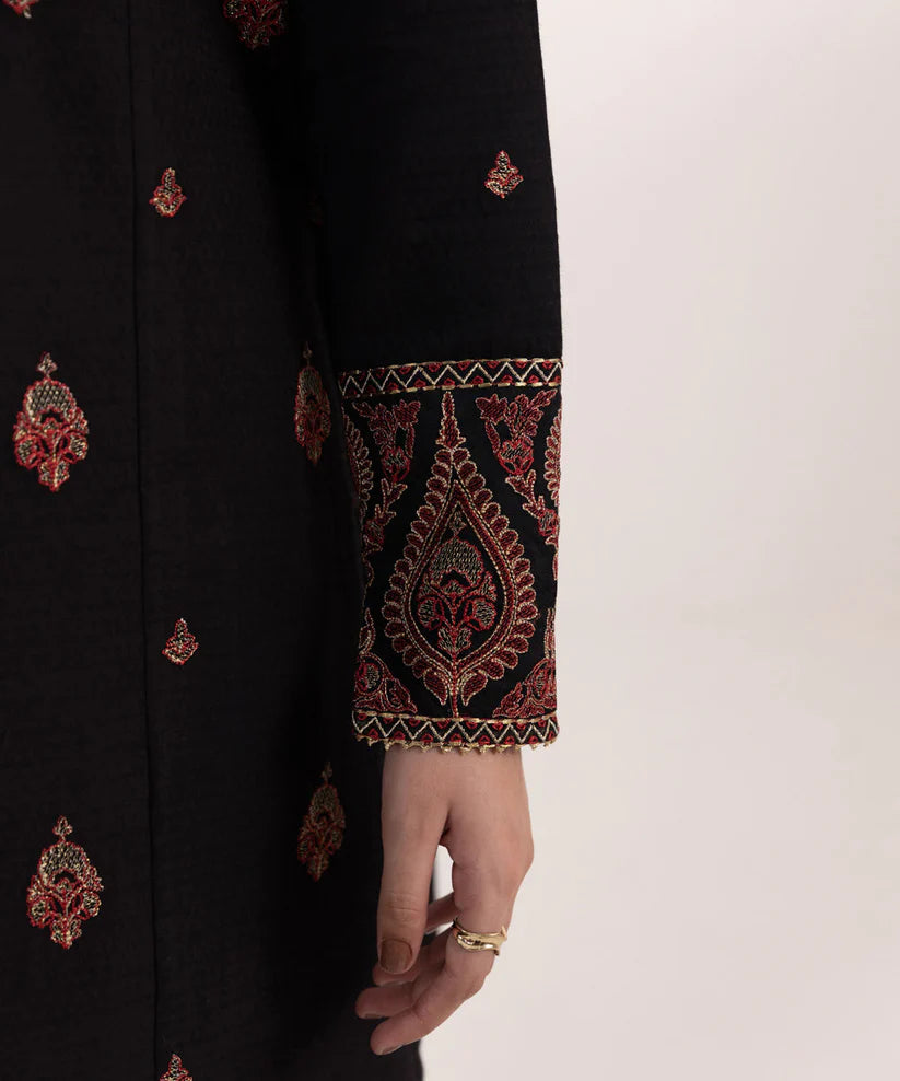 BrandsInn- 3PC LAWN EMBROIDERED SHIRT WITH MONARK PRINT DUPATTA AND TROUSER-BI-224