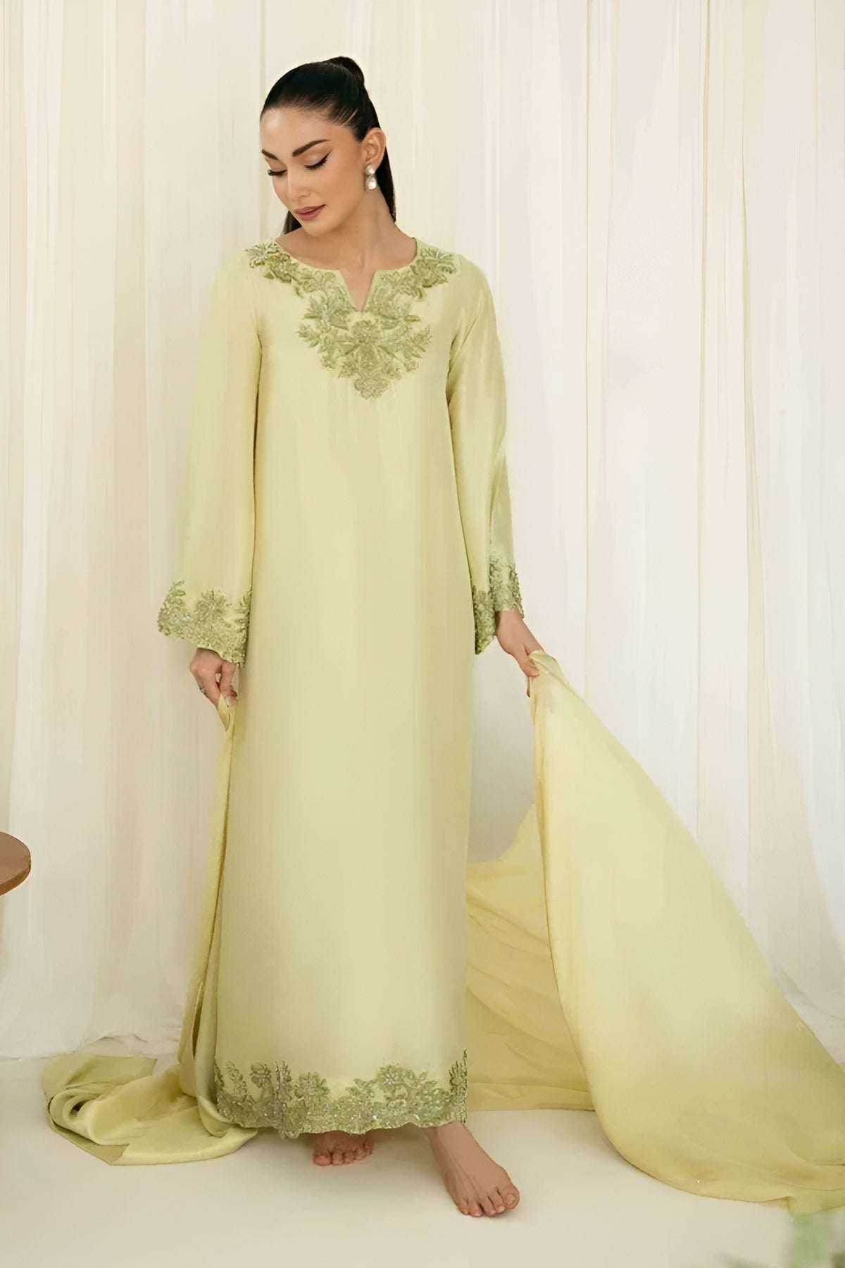BrandsInn-3PC-RAW SILK HAND EMBELLISHED SHIRT EMBROIDRED SOFT SILKDUPATTA AND RAW SILK EMBROIDERED TROUSER-BI_5142