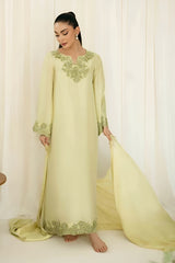 BrandsInn-3PC-RAW SILK HAND EMBELLISHED SHIRT EMBROIDRED SOFT SILKDUPATTA AND RAW SILK EMBROIDERED TROUSER-BI_5142