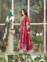 BrandsInn-3PC LAWN HEAVY EMBROIDERED SHIRT WITH KHADDI NET EMBROIDERED DUPATTA & LAWN TOUSER-BI-4724