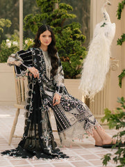 BrandsInn-3PC DHANAK HEAVY EMBROIDERED SHIRT WITH DHANAK EMBROIDERED SHAWL & DHANAK TOUSER-BI-5115