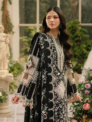 BrandsInn-3PC DHANAK HEAVY EMBROIDERED SHIRT WITH DHANAK EMBROIDERED SHAWL & DHANAK TOUSER-BI-5115