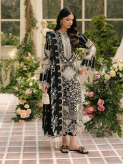 BrandsInn-3PC DHANAK HEAVY EMBROIDERED SHIRT WITH DHANAK EMBROIDERED SHAWL & DHANAK TOUSER-BI-5115