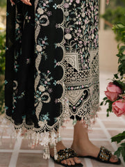 BrandsInn-3PC LAWN HEAVY EMBROIDERED SHIRT WITH KHADDI NET EMBROIDERED DUPATTA & LAWN TOUSER-BI-4725