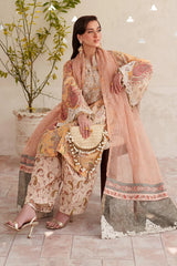 BrandsInn-3PC LAWN DIGITAL PRINTED EMB SHIRT WITH SILK PRINTED EMB DUPATTA AND PRINTED TROUSER-BI-014