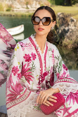 BrandsInn-3PC LAWN EMBROIDERED PRINTED SHIRT WITH CHIFFON PRINT DUPATTA AND PRINT TROUSER-BI-344