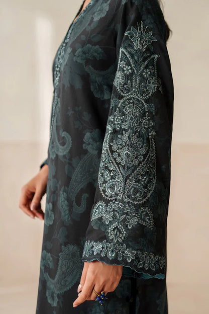BrandsInn-3PC VISCOSE PRINTED EMB SHIRT WITH VISCOSE PRINTED DUPATTA AND TROUSER-BI-2631