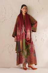 BrandsInn-3PC KHADDAR PRINTED SHIRT WITH KHADDAR PRINTED DUPATTA AND PRINTED TROUSER-BI-