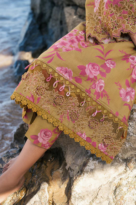 BrandsInn-3PC KHADDAR PRINTED EMB SHIRT WITH KHADDAR PRINTED DUPATTA AND PRINT TROUSER-BI-2622
