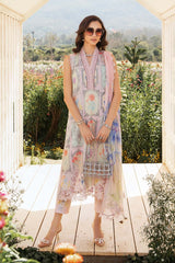 BrandsInn-3PC LAWN EMBROIDERED PRINTED SHIRT WITH CHIFFON PRINT DUPATTA AND PRINT TROUSER-BI-343