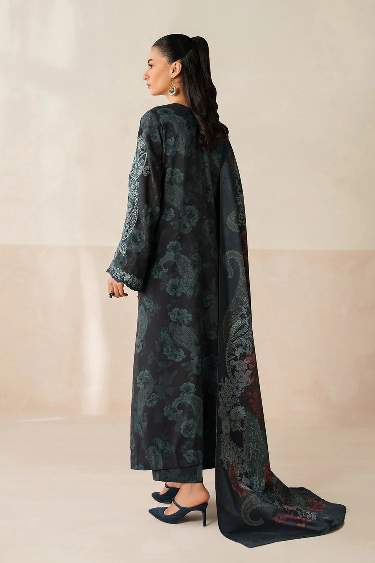 BrandsInn-3PC VISCOSE PRINTED EMB SHIRT WITH VISCOSE PRINTED DUPATTA AND TROUSER-BI-2631