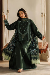 BrandsInn-3PC LAWN EMBROIDERED SHIRT WITH CHIFFON PRINTED DUPATTA AND TROUSER-BI-4870