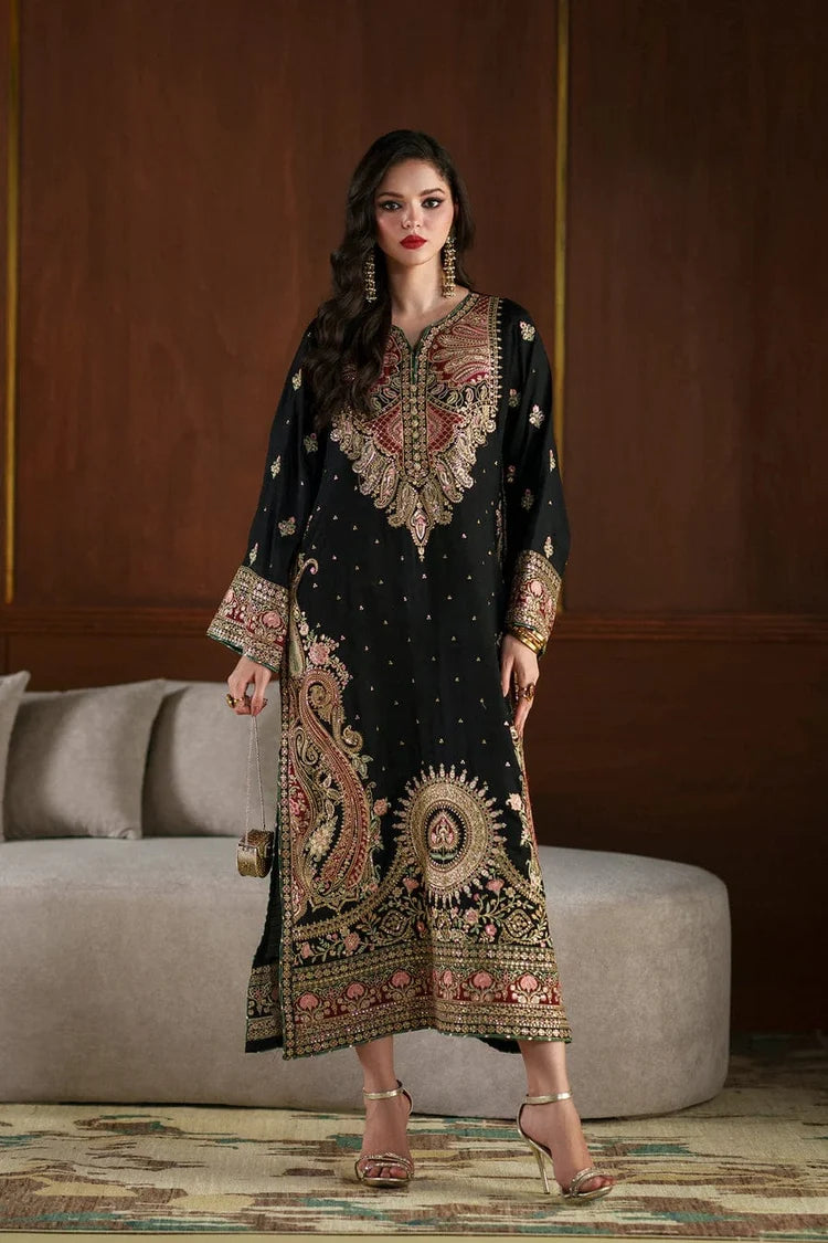BrandsInn-2PC SILK EMBROIDERED SHIRT AND SILK EMBROIDERED SLEEVES-BI-15129