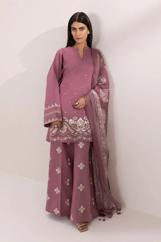 BrandsInn- 3PC LAWN EMBROIDERED SHIRT MONARK PRINT DUPATTA & EMB TROUSER-BI-175