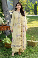 BrandsInn-3PC LAWN EMBROIDERED SHIRT WITH CHIFFON PRINTED EMBROIDERED DUPATTA AND TROUSER-BI-4801