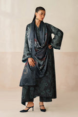 BrandsInn-3PC VISCOSE PRINTED EMB SHIRT WITH VISCOSE PRINTED DUPATTA AND TROUSER-BI-2631