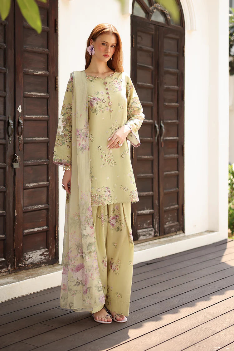 BrandsInn-3PC LAWN PRINTED SHIRT WITH SILK PRINTED DUPATTA AND TROUSER-BI-041