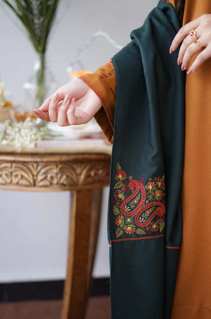 AISLING -3PC DHANAK EMBROIDERED SHIRT WITH DHANAK EMBROIDERED SHAWL& TROUSER -BI-4072