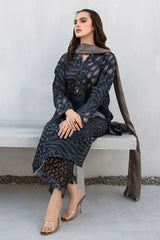 BrandsInn-3PC KHADDAR PRINTED SHIRT WITH KHADDAR PRINT DUPATTA AND PRINT TROUSER-BI-2620
