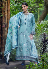 BrandsInn-3PC DHANAK EMBROIDERED SHIRT WITH WOOL PRINTED SHAWL AND TROUSER -BI-5180