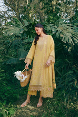 BrandsInn-3PC LAWN EMBROIDERED SHIRT WITH ORGANZA EMB EMBROIDERED DUPATTA AND TROUSER-BI-4831