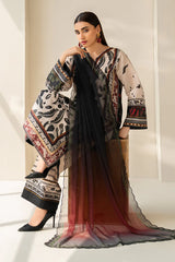 BrandsInn-3PC LAWN DIGITAL PRINTED SHIRT WITH SILK PRINTED DUPATTA AND PRINTED TROUSER-BI-032