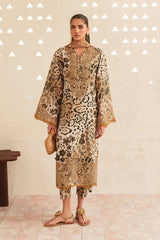 BrandsInn-3PC LAWN DIGITAL PRINTED EMB SHIRT WITH SILK PRINTED DUPATTA AND PRINTED TROUSER-BI-023