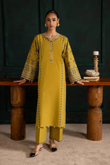 BrandsInn-2PC DHANAK EMBROIDERED SHIRT WITH DHANAK EMBROIDERED TROUSER-BI-141