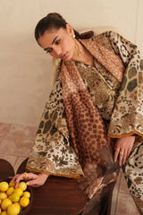 BrandsInn-3PC LAWN DIGITAL PRINTED EMB SHIRT WITH SILK PRINTED DUPATTA AND PRINTED TROUSER-BI-023