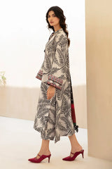 BAROUQE-3PC KARANDI PRINTED SHIRT WITH KARANDI PRINTED DUPATTA AND TROUSER-BI-2577