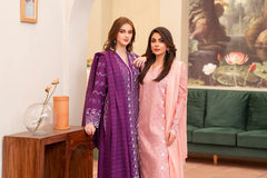 BrandsInn-3PC LAWN CHIKENKARI EMBROIDERED SHIRT WITH LAWN TUBE SLUB DUPATTA-BI-328