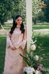 BrandsInn-3PC LAWN EMBROIDERED SHIRT WITH CHIFFON EMBROIDERED DUPATTA AND TROUSER-BI-4840