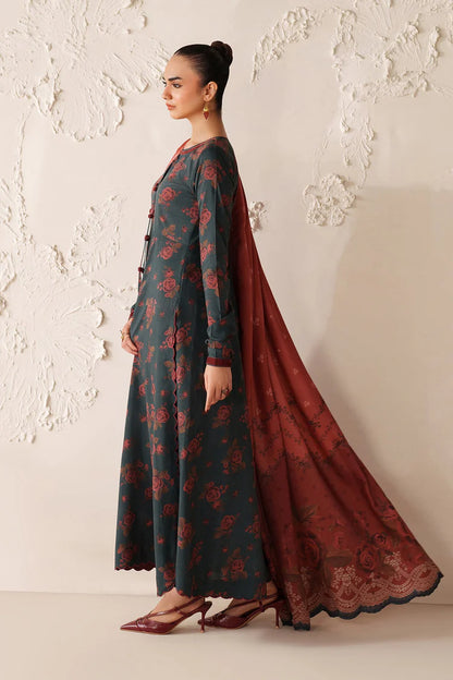 BrandsInn-3PC VISCOSE PRINTED SHIRT WITH VISCOSE PRINTED DUPATTA AND TROUSER-BI-2640