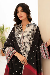 BAROUQE-3PC KARANDI PRINTED SHIRT WITH KARANDI PRINTED DUPATTA AND TROUSER-BI-2577