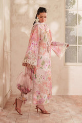 BrandsInn-3PC LAWN DIGITAL PRINTED EMB SHIRT WITH SILK PRINTED DUPATTA AND TROUSER-BI-054