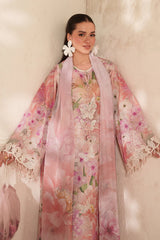 BrandsInn-3PC LAWN DIGITAL PRINTED EMB SHIRT WITH SILK PRINTED DUPATTA AND TROUSER-BI-054
