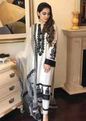 BrandsInn-3PC DHANAK EMBROIDERED WITH ORGANZA EMBROIDERED DUPPATTA-BI-3137