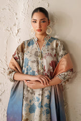 BrandsInn-3PC VISCOSE PRINTED SHIRT WITH VISCOSE PRINTED DUPATTA AND TROUSER-BI-2641