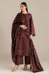BrandsInn-3PC LAWN DIGITAL PRINTED SHIRT WITH SILK PRINTED DUPATTA AND PRINTED TROUSER-BI-002