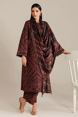 BrandsInn-3PC LAWN DIGITAL PRINTED SHIRT WITH SILK PRINTED DUPATTA AND PRINTED TROUSER-BI-002