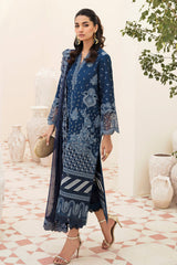 BrandsInn-3PC LAWN EMBROIDERED SHIRT WITH CHIFFON EMBROIDERED DUPATTA AND TROUSER-BI-103