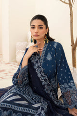 BrandsInn-3PC LAWN EMBROIDERED SHIRT WITH CHIFFON EMBROIDERED DUPATTA AND TROUSER-BI-103