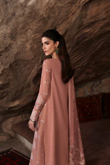 BrandsInn-3PC LAWN EMBROIDERED SHIRT WITH KHAADI NET EMBROIDERED DUPATTA AND TROUSER-BI-4754