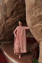 BrandsInn-3PC LAWN EMBROIDERED SHIRT WITH KHAADI NET EMBROIDERED DUPATTA AND TROUSER-BI-4754