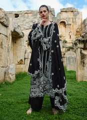 BrandsInn-3PC LAWN EMBROIDERED SHIRT WITH CHIFFON EMBROIDERED DUPATTA AND TROUSER-BI-346