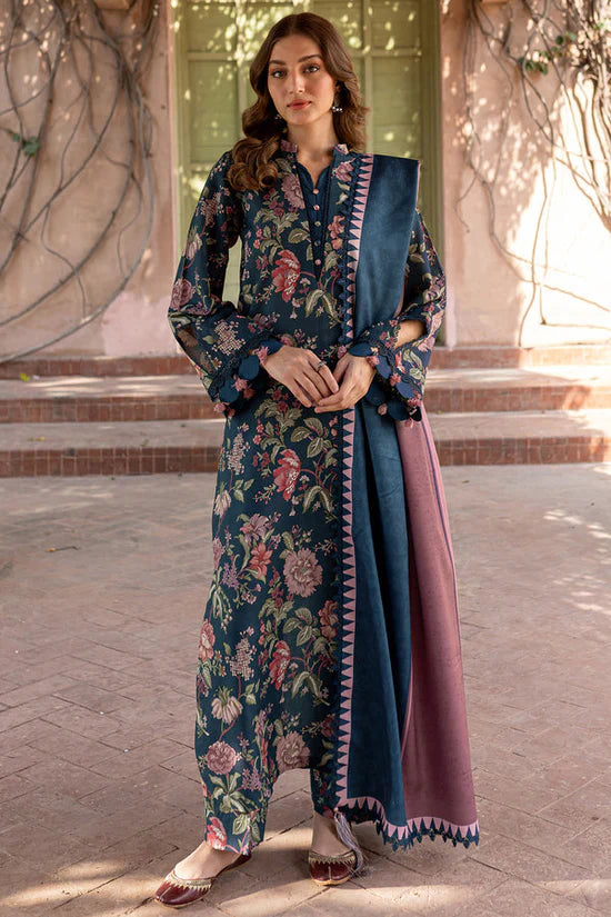 BrandsInn-3PC KHADDAR PRINTED SHIRT WITH KHADDAR PRINTED DUPATTA AND PRINT TROUSER-BI-2647