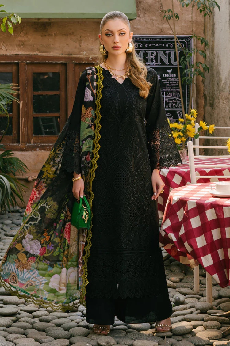 BrandsInn-3PIECE LAWN EMBROIDERED SHIRT WITH CHIFFON PRINTED DUPATTA AND TROUSER-BIC-4662MAHNUR-3PIECE LAWN EMBROIDERED SHIRT WITH CHIFFON PRINTED DUPATTA AND TROUSER-BI-4662