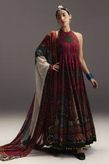 BrandsInn-3PC DIGITAL PRINTED FROCK WITH SILK PRINTED DUPATTA & DYED TROUSER-BI-065